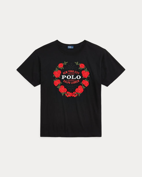 POLO RALPH LAUREN EMBROIDERY ROSES GRAPHIC T-SHIRT
